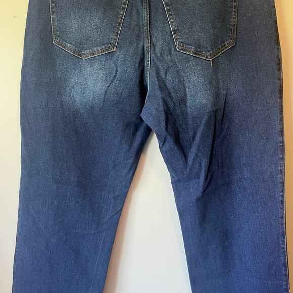 NWT! Hollister Dark Wash Low-Rise Dad Jean Outer Ankle Slit Size 19R W34 L31 - Picture 10 of 12